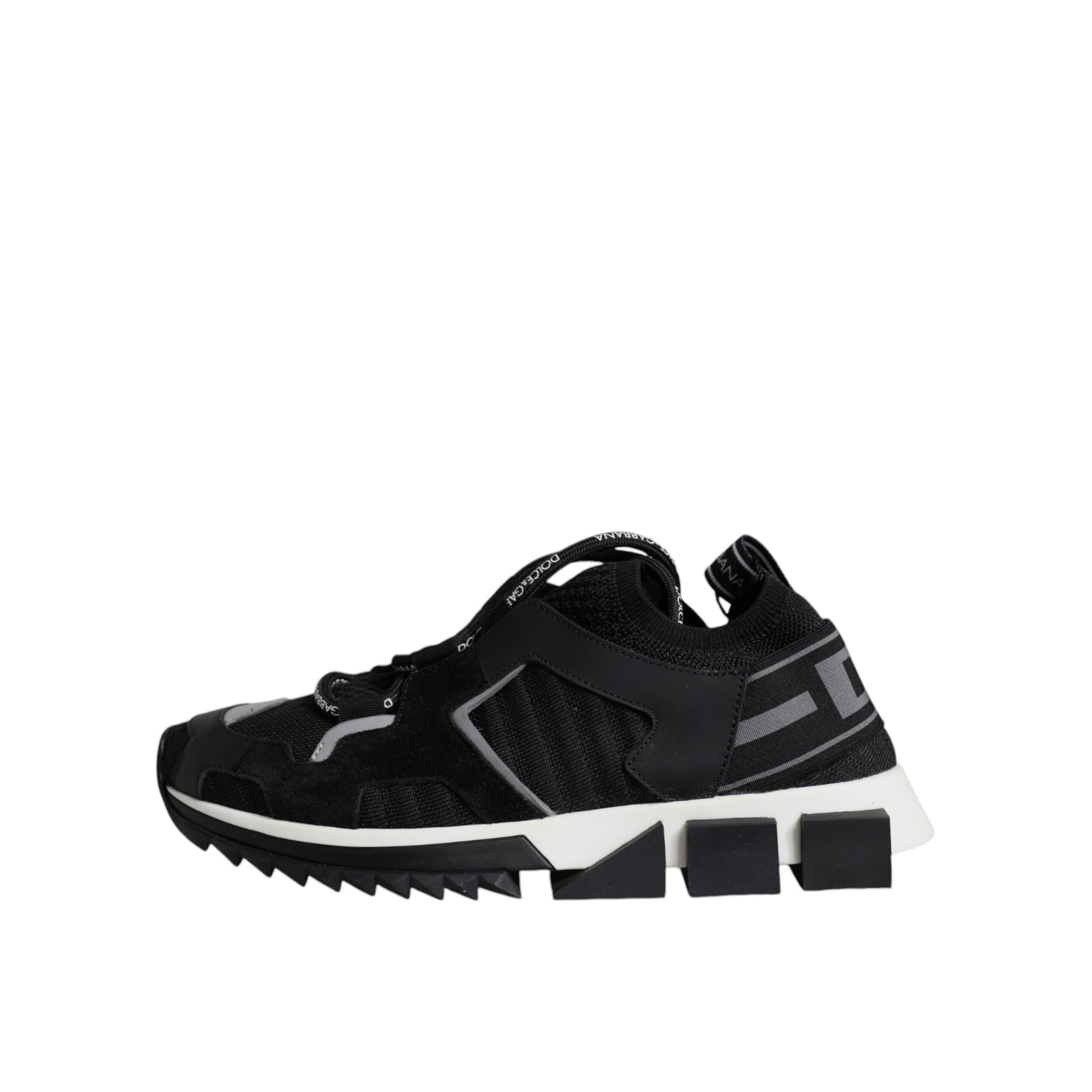 Dolce & Gabbana Black Mesh Sorrento Trekking Sneakers Shoes