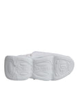 Dolce & Gabbana White Padded Fabric Low Top Sneakers Shoes