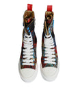 Dolce & Gabbana Multicolor Patchwork High Top Sneakers Shoes