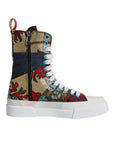 Dolce & Gabbana Multicolor Patchwork High Top Sneakers Shoes
