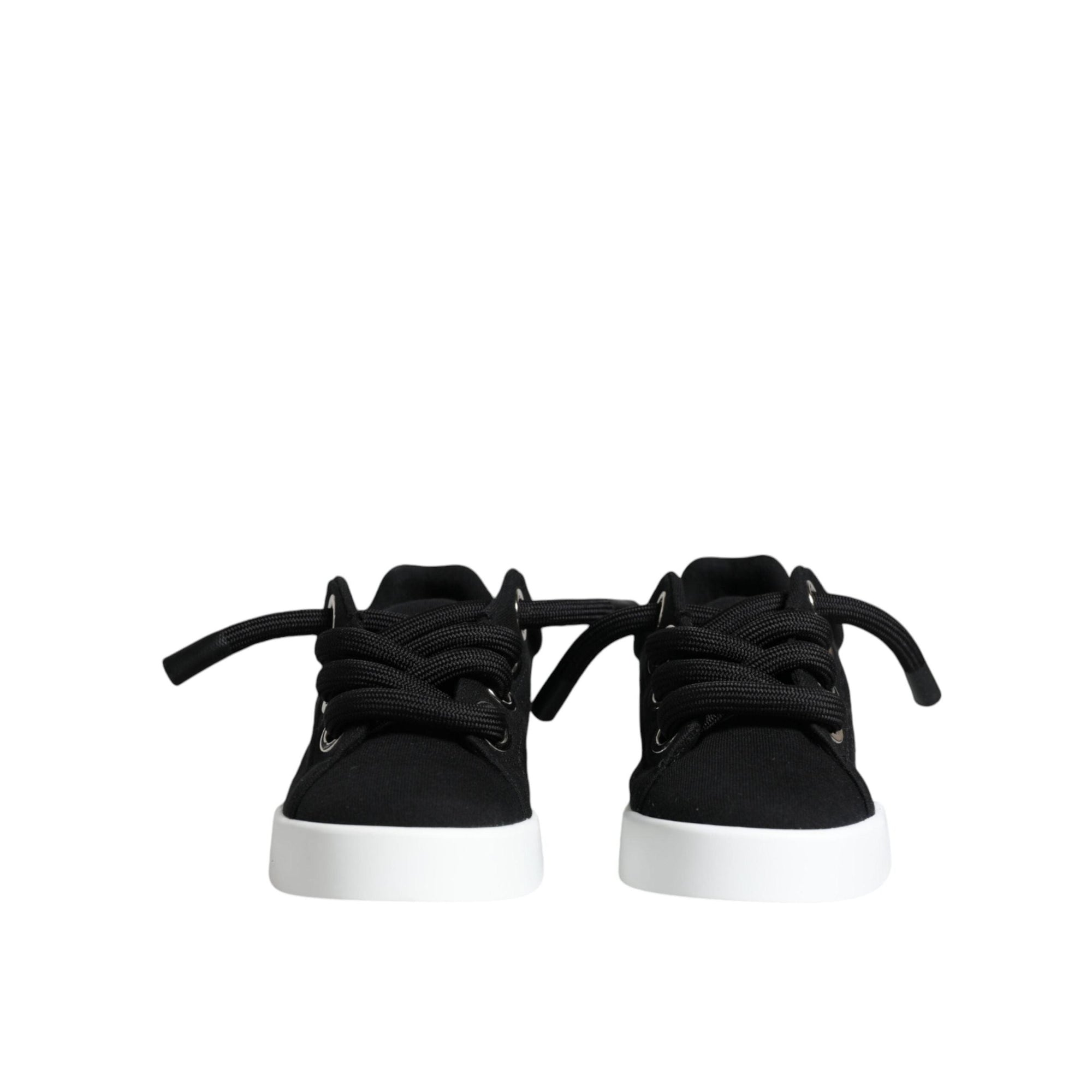 Dolce & Gabbana Black Portofino Low Top Sneakers Shoes