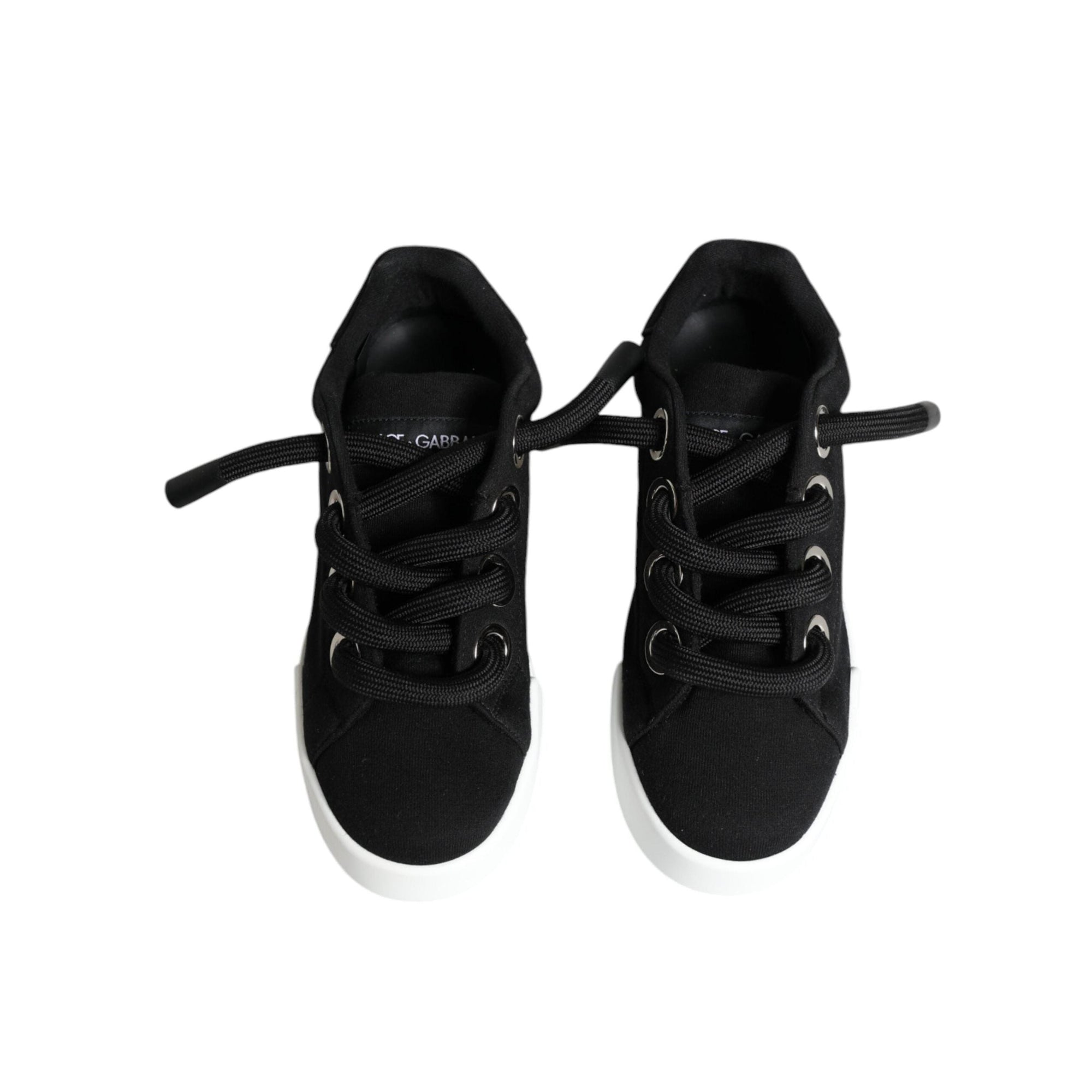 Dolce & Gabbana Black Portofino Low Top Sneakers Shoes