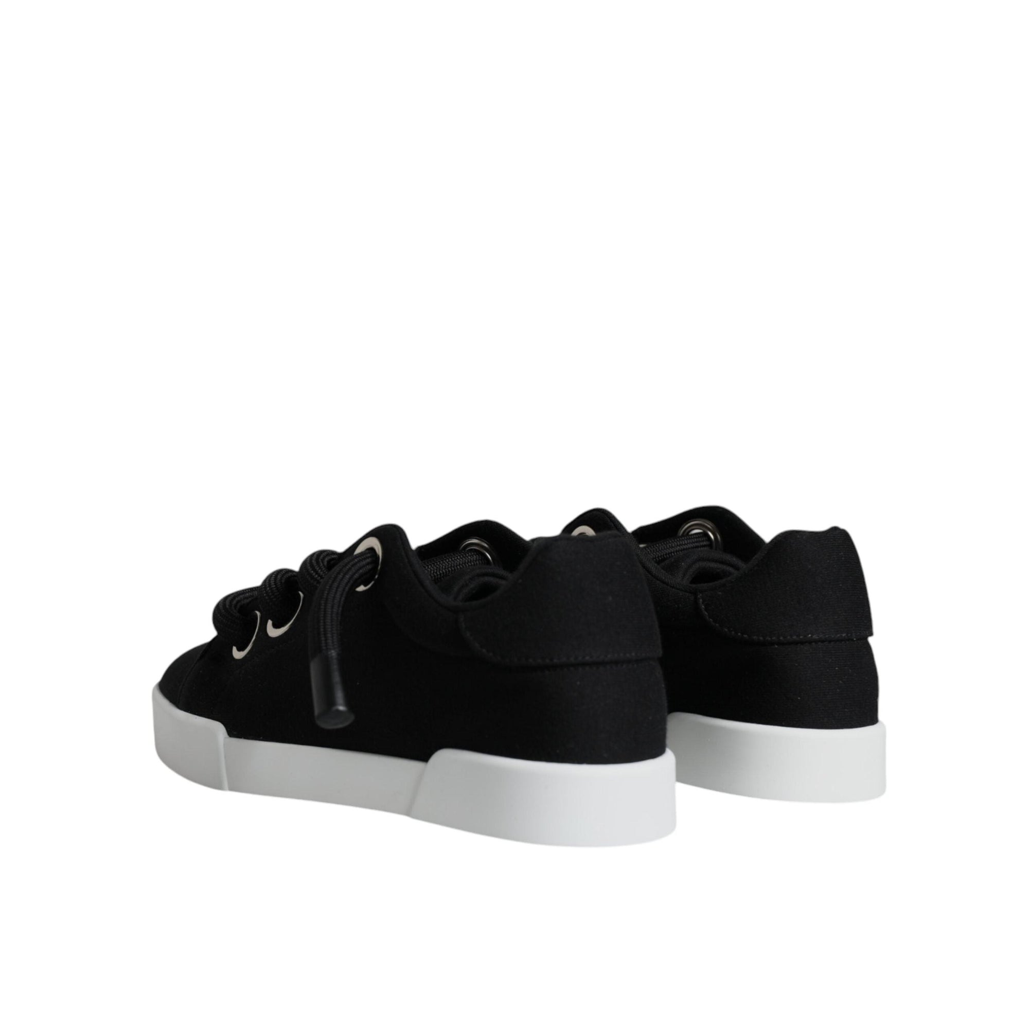 Dolce & Gabbana Black Portofino Low Top Sneakers Shoes