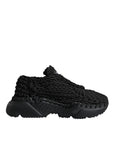 Dolce & Gabbana Black Knitted Daymaster Sneakers Shoes