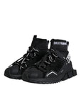 Dolce & Gabbana Black Sorrento Socks Logo Sneakers Shoes