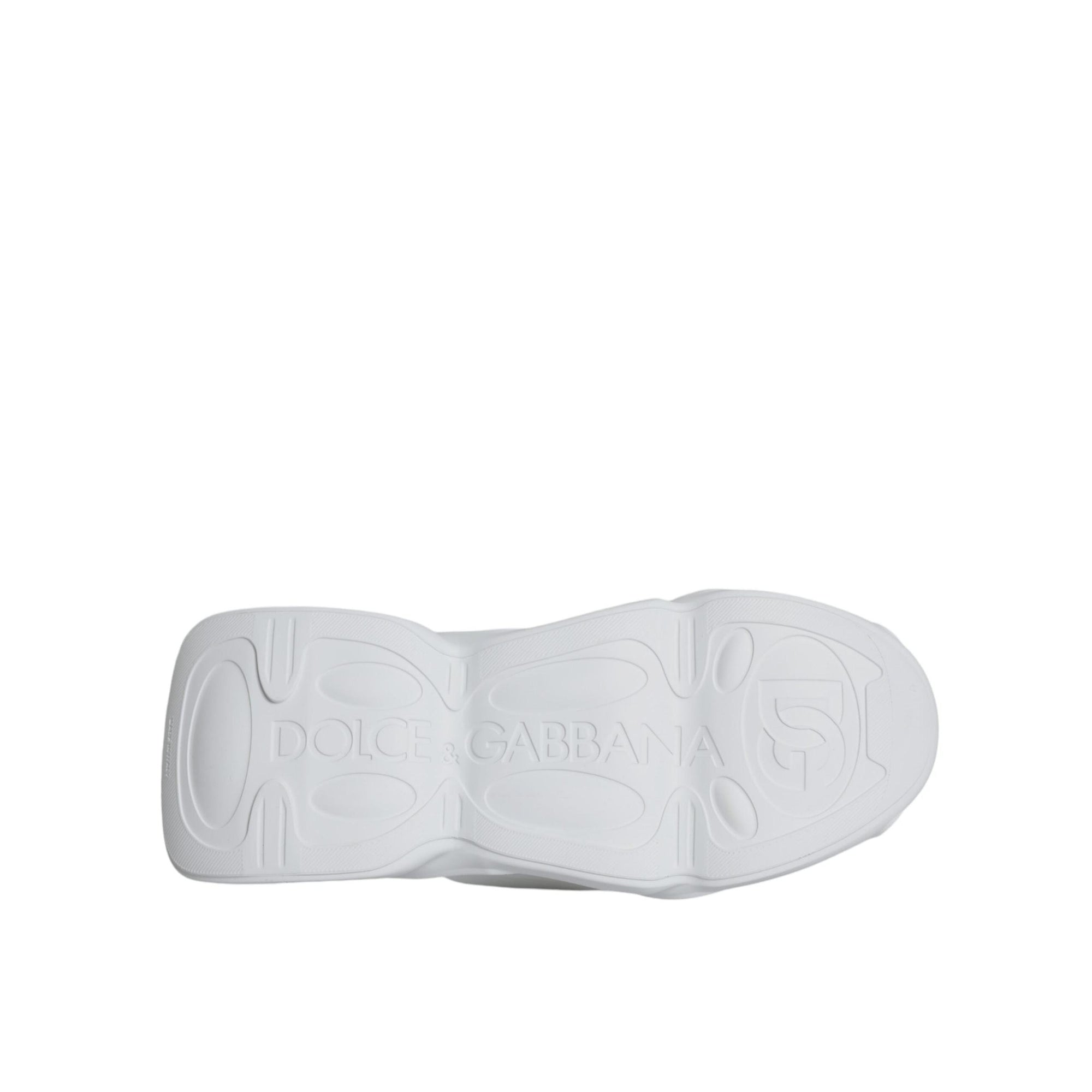 Dolce & Gabbana White Padded Fabric Low Top Sneakers Shoes