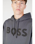 Hugo Boss Gray Cotton Sweater