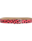 Dolce & Gabbana Polka Dot Snakeskin Belt with Silver Buckle