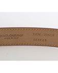 Dolce & Gabbana Polka Dot Snakeskin Belt with Silver Buckle
