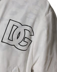 Dolce & Gabbana White Hooded Parka Polyester Trench Coat Jacket