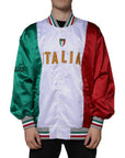Dolce & Gabbana Multicolor Italia Button Down Bomber Jacket