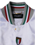 Dolce & Gabbana Multicolor Italia Button Down Bomber Jacket
