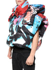 Dolce & Gabbana Multicolor Graffiti Hooded Windbreaker Jacket