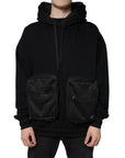 Dolce & Gabbana Black Hooded Pullover Men Sweatshirt Sweater