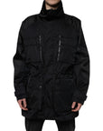 Dolce & Gabbana Black Nylon Winter Men Parka Coat Jacket
