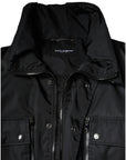 Dolce & Gabbana Black Nylon Winter Men Parka Coat Jacket