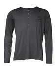 Dolce & Gabbana Gray Crown Bee Embroidery Pullover Sweater