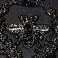 Dolce & Gabbana Gray Crown Bee Embroidery Pullover Sweater