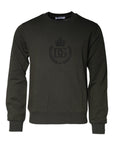 Dolce & Gabbana Army Green Crown Cotton Sweatshirt Sweater