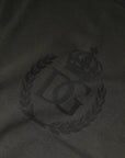 Dolce & Gabbana Army Green Crown Cotton Sweatshirt Sweater