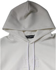 Dolce & Gabbana White DG Logo Hooded Men Sweatshirt Sweater
