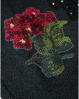 Dolce & Gabbana Gray Embellished Crew Neck Pullover Sweater