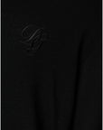 Dolce & Gabbana Black Wool Knit Crew Neck Pullover Sweater