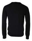 Dolce & Gabbana Black Wool Knit Crew Neck Pullover Sweater