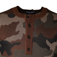 Dolce & Gabbana Multicolor Camouflage Men Pullover Sweater