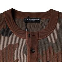 Dolce & Gabbana Multicolor Camouflage Men Pullover Sweater