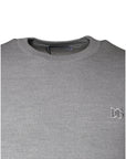 Dolce & Gabbana Light Gray Wool Crew Neck Pullover Sweater