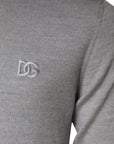 Dolce & Gabbana Light Gray Wool Crew Neck Pullover Sweater