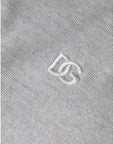 Dolce & Gabbana Light Gray Wool Crew Neck Pullover Sweater