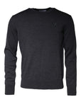 Dolce & Gabbana Dark Gray Wool Crew Neck Pullover Sweater