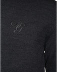 Dolce & Gabbana Dark Gray Wool Crew Neck Pullover Sweater