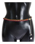 Dolce & Gabbana Elegant Multicolor Crystal-Embellished Belt
