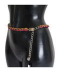 Dolce & Gabbana Elegant Multicolor Crystal-Embellished Belt
