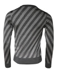 Dolce & Gabbana Gray Stripes Long Sleeve Round Neck Pullover Sweater