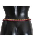 Dolce & Gabbana Elegant Multicolor Crystal-Embellished Belt