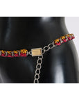Dolce & Gabbana Elegant Multicolor Crystal-Embellished Belt