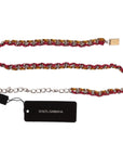 Dolce & Gabbana Elegant Multicolor Crystal-Embellished Belt