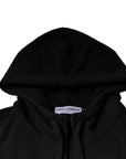 Dolce & Gabbana Black Logo Plaque Hooded Full Zip Sweater