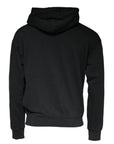 Dolce & Gabbana Black Logo Plaque Hooded Full Zip Sweater