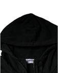 Dolce & Gabbana Black Logo Plaque Hooded Full Zip Sweater