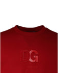 Dolce & Gabbana Maroon DG Logo Cotton Men Sweatshirt Sweater
