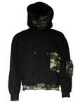 Dolce & Gabbana Black Pocket CottonHooded Sweatshirt Sweater