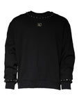 Dolce & Gabbana Black Logo Stud Pullover Sweatshirt Sweater