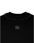 Dolce & Gabbana Black Logo Stud Pullover Sweatshirt Sweater