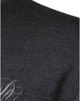 Dolce & Gabbana Dark Gray Wool Crew Neck Pullover Sweater