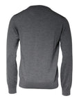 Dolce & Gabbana Dark Gray Wool Crew Neck Pullover Sweater
